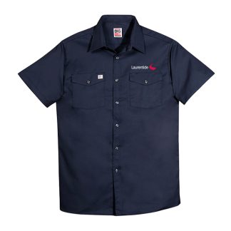 Chemise marine à manches courtes et boutons pression - BigBill