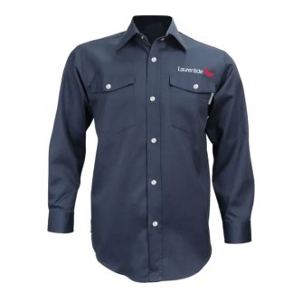 Chemise marine à manches longues et boutons pression - Gatts
