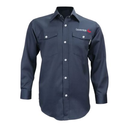 Chemise marine à manches longues et boutons pression - Gatts